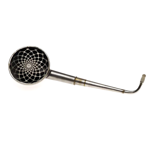 picture shows large dome ear trumpet @ EarTrumpets.com