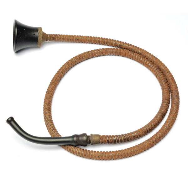 picture shows con tube ear trumpet @ EarTrumpets.com