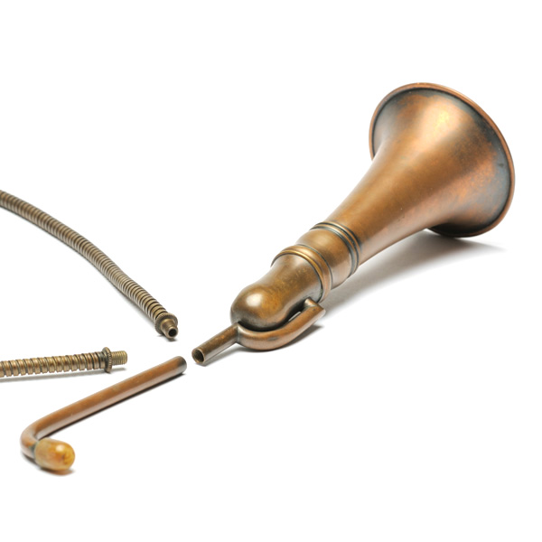 picture shows con tube ear trumpet @ EarTrumpets.com